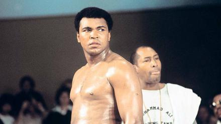 Sein letzter Knock-Out. Muhammad Ali in München, kurz vor dem Kampf gegen den Engländer Richard Dunn 1976.