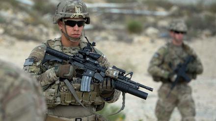 US-Soldat bei einer NATO-Patrouille in Afghanistan (Archiv)