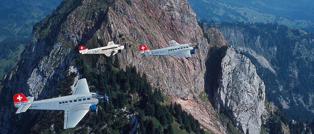 Drei Flugzeuge vom Typ Junkers JU-52