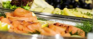 Verlockendes Frühstücksbüfett eines Edel-Hotels.