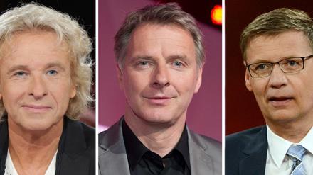 Die Drei von der Quizstelle: Thomas Gottschalk (links), Jörg Pilawa (Mitte) und Günther Jauch.