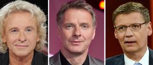 Die Drei von der Quizstelle: Thomas Gottschalk (links), Jörg Pilawa (Mitte) und Günther Jauch.