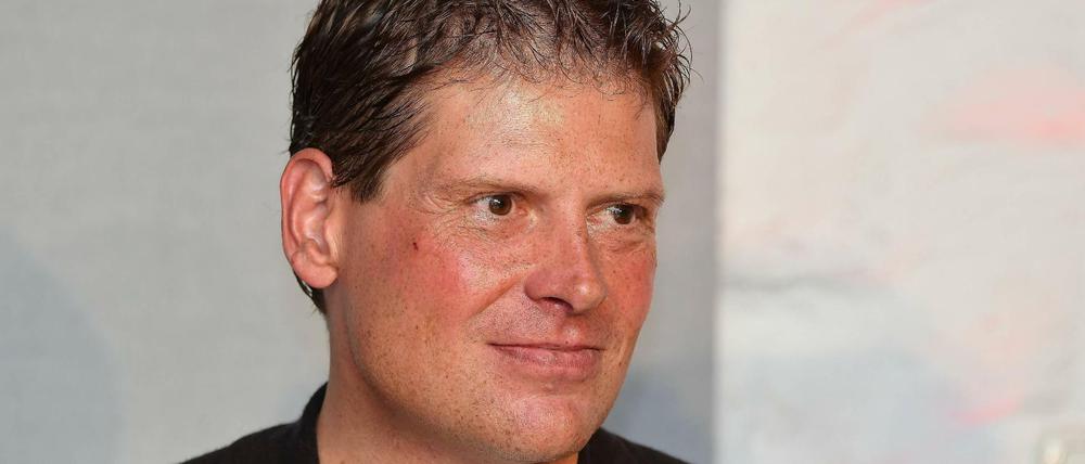 Jan Ullrich im Jahr 2016 bei einer Pressekonferenz in Köln.