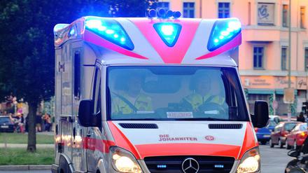 Ein Krankenwagen der Johanniter. 