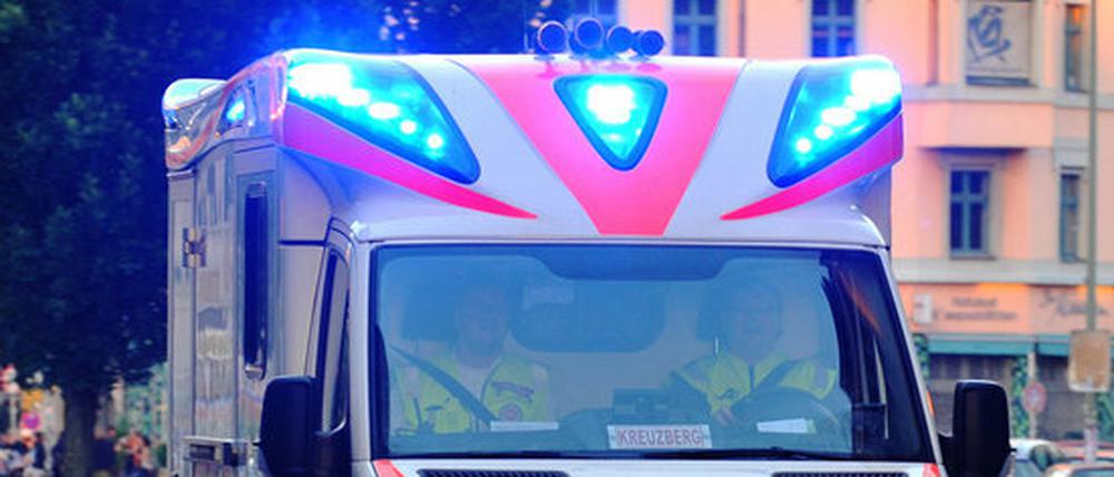 Ein Krankenwagen der Johanniter. 