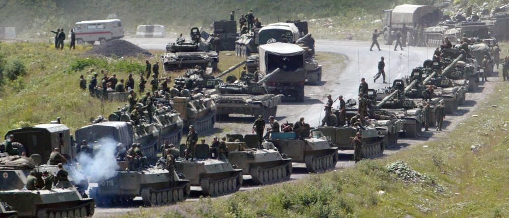 So sah es vor zehn Jahren in Südossetien aus, als russische Panzer auffuhren. 