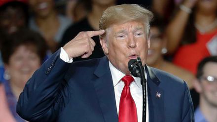 US-Präsident Donald Trump bei einer Kundgebung am Wochenende. 