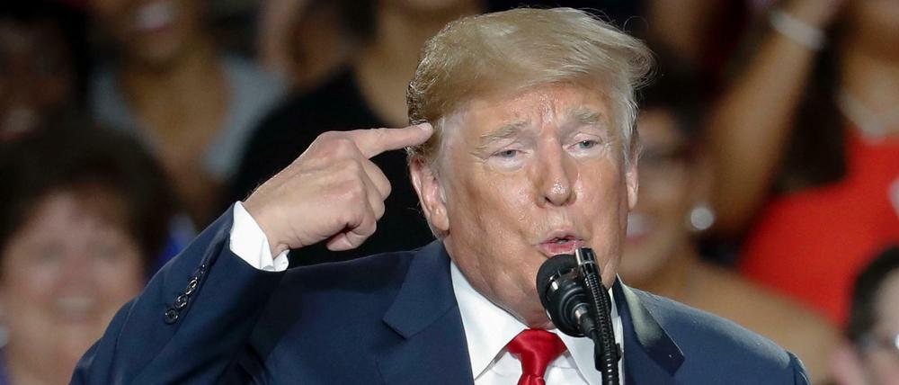US-Präsident Donald Trump bei einer Kundgebung am Wochenende.