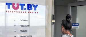 Auch die Räume der Webseite Tut.by wurden durchsucht und Journalisten festgenommen.