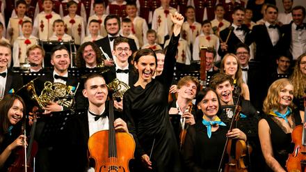Das Jugendsymphonieorchester der Ukraine.
