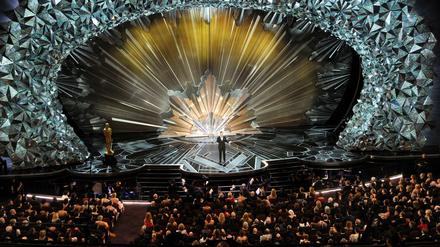 Moderator Jimmy Kimmel spricht während der Verleihung der 90. Academy Awards, den Oscars 2018.