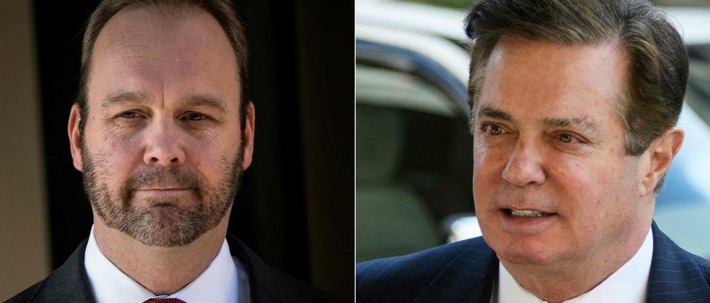 Trumps ehemaliger Wahlkampfchef Paul Manafort (rechts) und sein langjähriger Mitarbeiter Rick Gates.