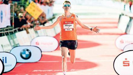 Sein Revier. Philipp Pflieger kennt die Strecke in Berlin gut. 