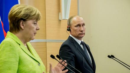Im Mai hatten sich Merkel und Putin in Sotschi getroffen.