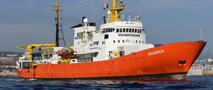 Die Aquarius im Mittelmeer.