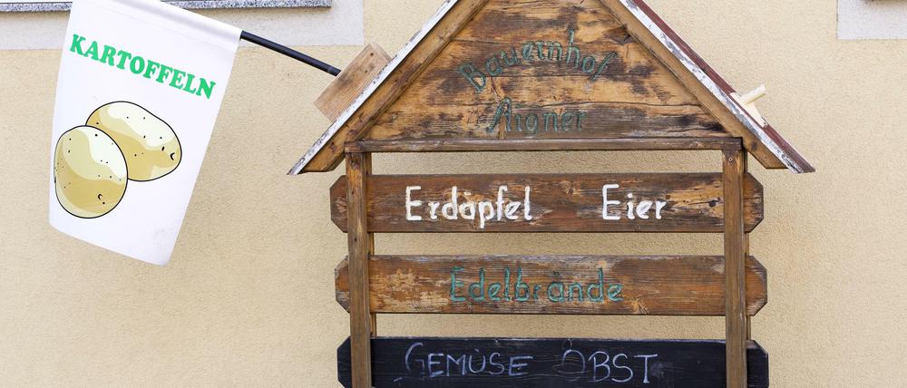 Verlockend. Auf Bauernhöfen kann man frische, regionale Produkte kaufen.