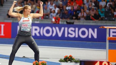Christin Hussong hat Gold im Speerwurf. 