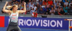 Christin Hussong hat Gold im Speerwurf.