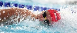 Wie ein Pflug. Mit einer starken Leistung sichert Damian Wierling der deutschen Staffel die Bronzemedaille.
