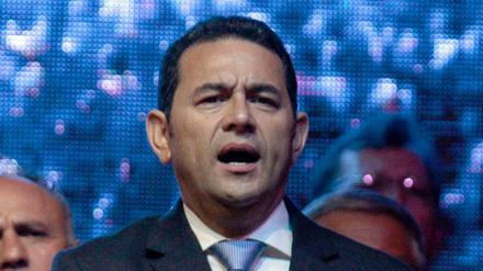 Der guatemaltekische Präsident Jimmy Morales bei seiner Amtseinführung.
