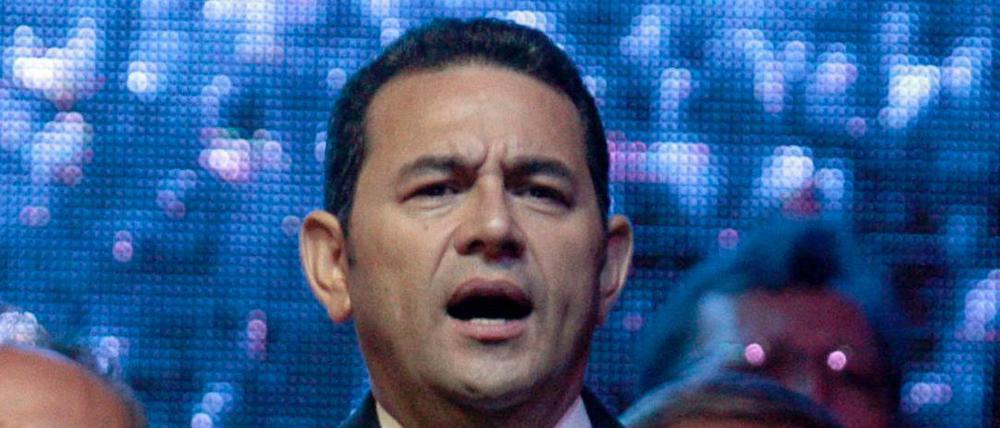 Der guatemaltekische Präsident Jimmy Morales bei seiner Amtseinführung.