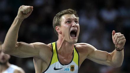 Jubelschrei. Thomas Röhler freut sich über EM-Gold.