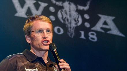 Das rockt! Daniel Günther (CDU), hier beim Wacken-Open-Air, regt mit seinen Koalitionsideen auf.