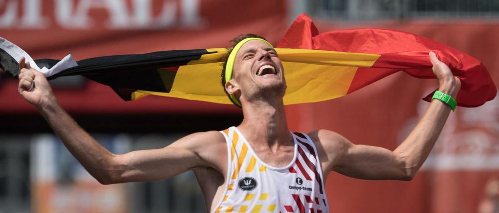 Koen Naert aus Belgien ist am Ziel seiner Träume.