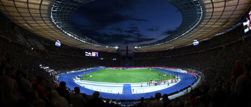 Blick in das Olympiastadion.