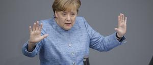Bundeskanzlerin Merkel erteilt Bündnissen mit der Linkspartei eine Absage.