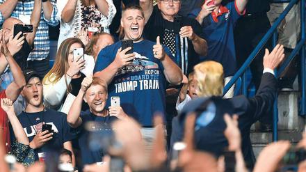 America first. Donald Trump lässt sich bei einem Auftritt feiern.
