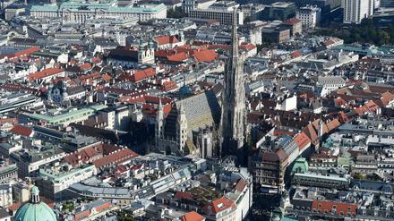 Der Wiener Stephansdom in der Innenstadt. 