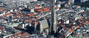 Der Wiener Stephansdom in der Innenstadt. 