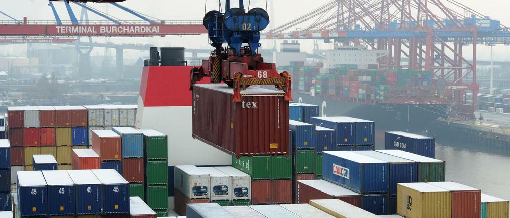 Container am Hamburger Hafen.