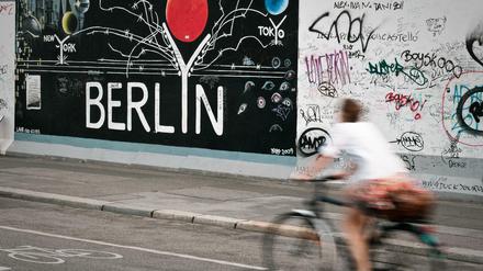 Die East Side Gallery in Berlin-Friedrichshain.
