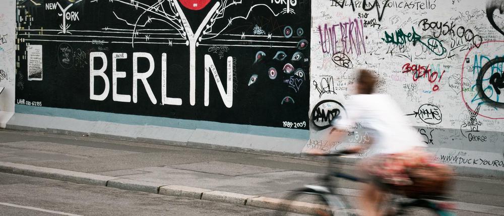 Die East Side Gallery in Berlin-Friedrichshain.