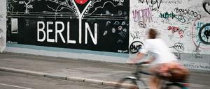 Die East Side Gallery in Berlin-Friedrichshain.
