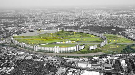 Vorschlag zur Güte. Die Architekten Paul Ingenbleek und Ulrike Kern möchten das Tempelhofer Feld mit 170 Häusern für vielfältige Wohnformen bebauen. 