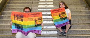 Queere Köpfe: Tilmann Warnecke und Nadine Lange vom Queerspiegel-Team.