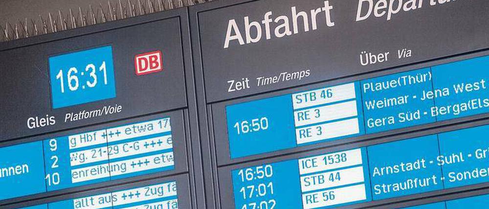 Zu spät. Mehr als jeder vierte Fernzug ist unpünktlich.