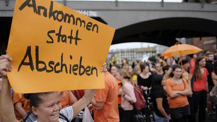 Flüchtlingsdemo in Berlin. 