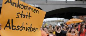 Flüchtlingsdemo in Berlin. 