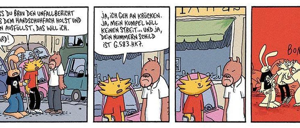 Ist rational gebotenes Handeln immer richtig? Eine Seite aus „Die neuen Abenteuer von Herrn Hase“.