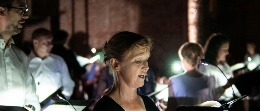 Mitglieder des Vocalconsorts in der Parochialkirche.