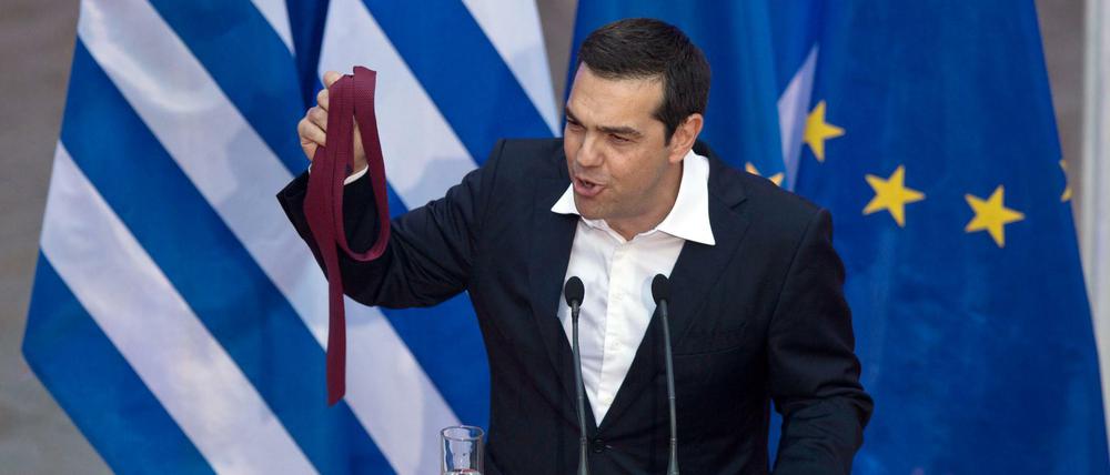 Alexis Tsipras, Ministerpräsident von Griechenland, im Juni bei einer Sitzung seiner Parlamentsfraktion.