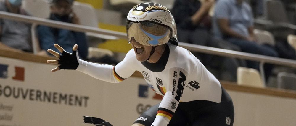 Lisa Brennauer gewann mit dem Bahnvierer der Frauen olympisches Gold in der Mannschaftsverfolgung.