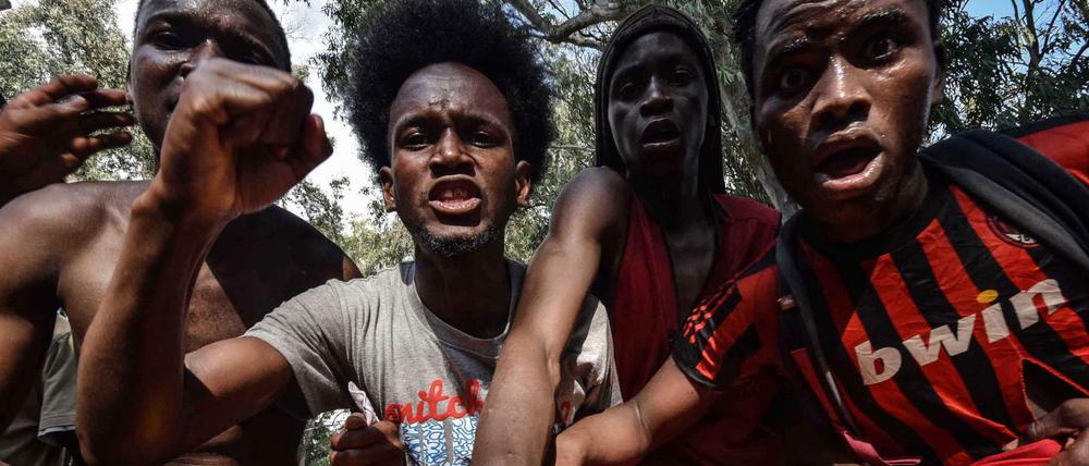 Flüchtlinge aus Marokko in Ceuta. 