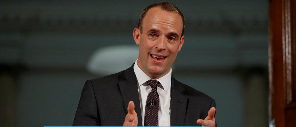 Brexit-Minister Dominic Raab stellte am Donnerstag Pläne für den Fall eines ungeordneten Austritts aus der EU vor.