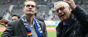Wenn der Vermieter vorbeikommt: Michael Müller (Regierender) und Hertha-Chef Werner Gegenbauer (Mieter) im Mai 2015.