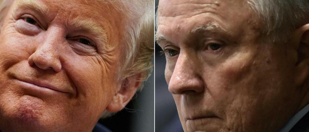 US-Justizminister Jeff Sessions und sein Chef Donald Trump